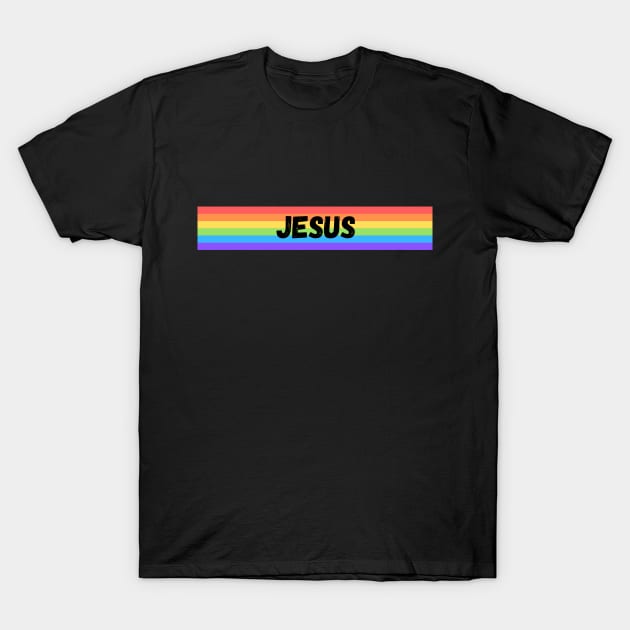 Jesus Rainbow T-Shirt by BitwisePrints